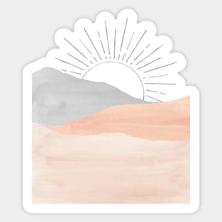 Abstract pink sunrise Sticker